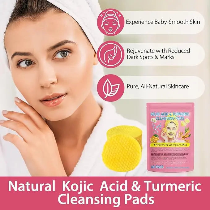 🏆#1 Best Selling🏆 Turmeric Kojic Acid Cleansing Pads gomuto.com