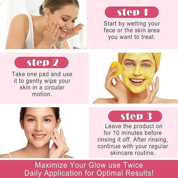🏆#1 Best Selling🏆 Turmeric Kojic Acid Cleansing Pads gomuto.com