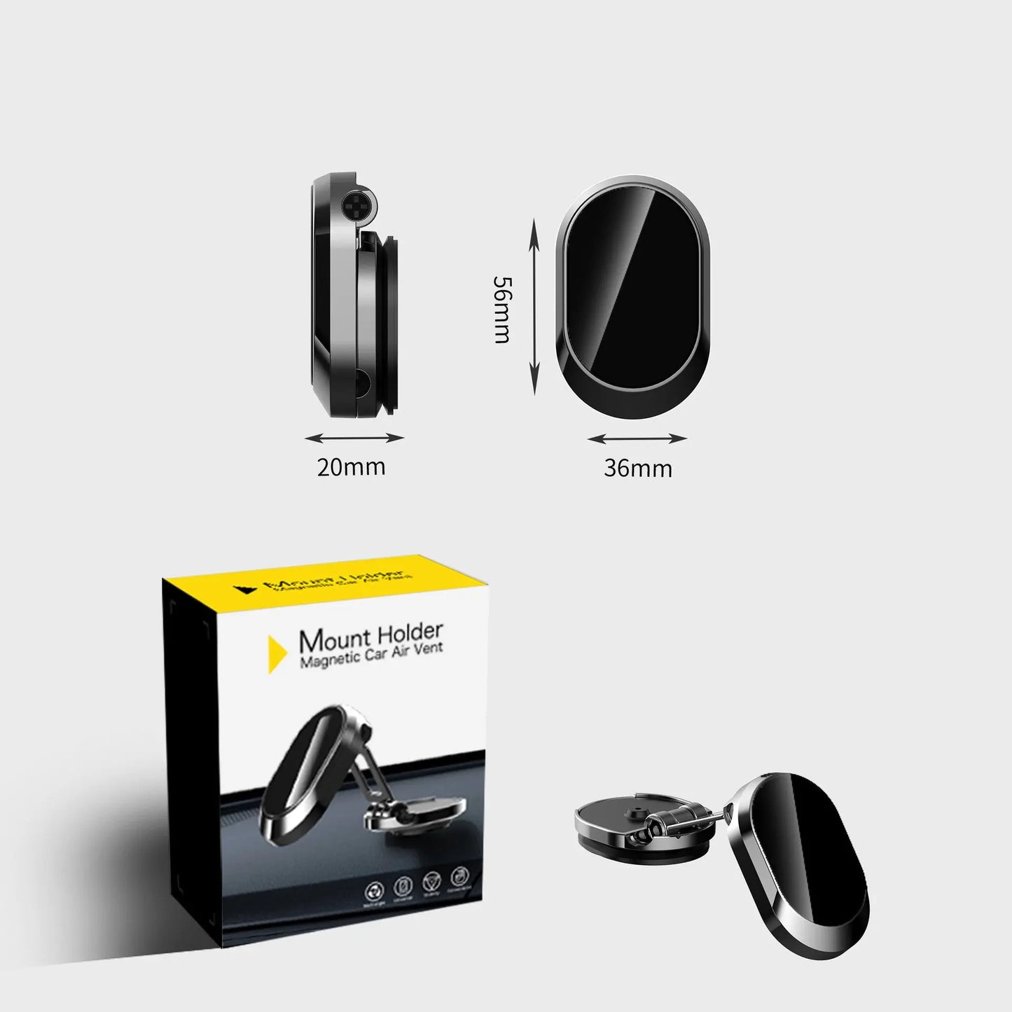 Car Folding Magnetic Phone Holder - 360° Rotation gomuto.com
