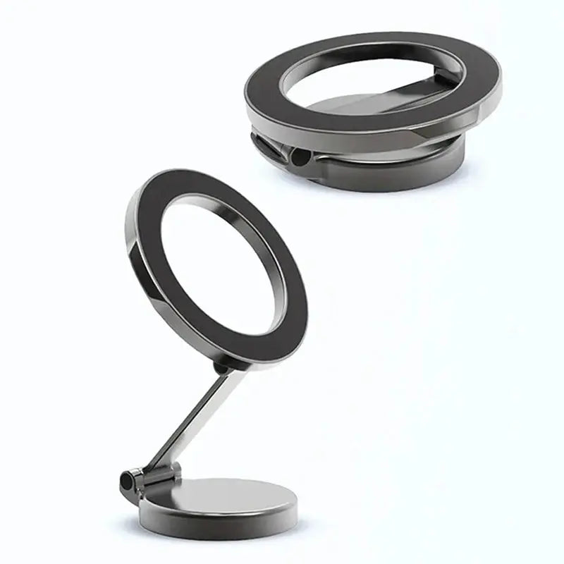 Car Magnetic Folding Phone Holder 360 Degree Rotation Phone Mount Suction Cup Car Navigation Phone Holder AntiShake Bracket Gomuto