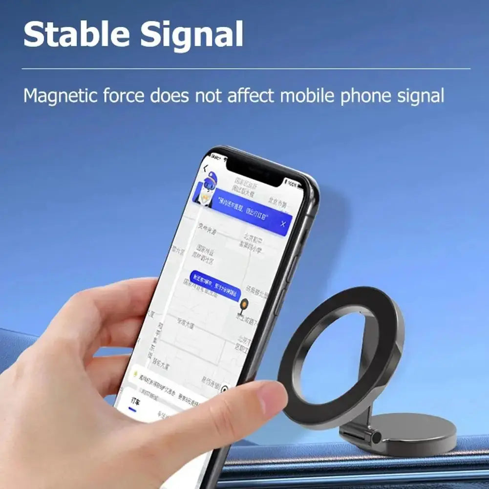 Car Magnetic Folding Phone Holder 360 Degree Rotation Phone Mount Suction Cup Car Navigation Phone Holder AntiShake Bracket Gomuto