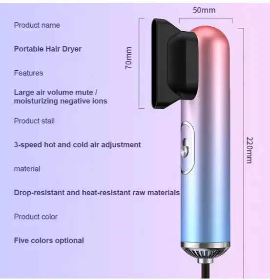 Compact Hair Dryer gomuto.com