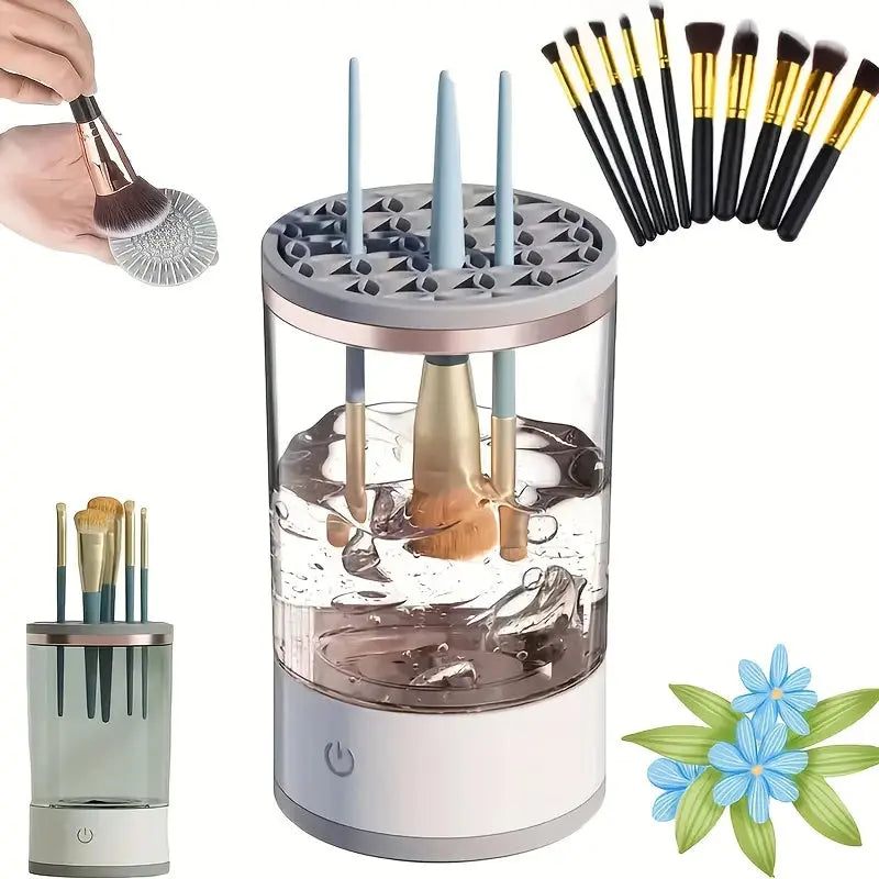 Electric Makeup Brush Cleaner & Dryer – Automatic Multi Brush Cleaning Machine gomuto.com
