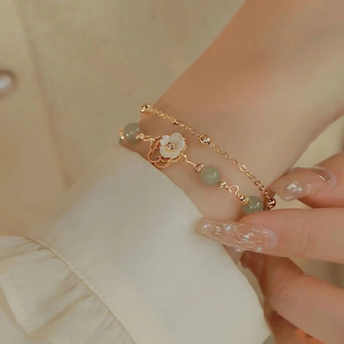 Icing On The Cake Hetian Jade Bracelet For Women gomuto.com