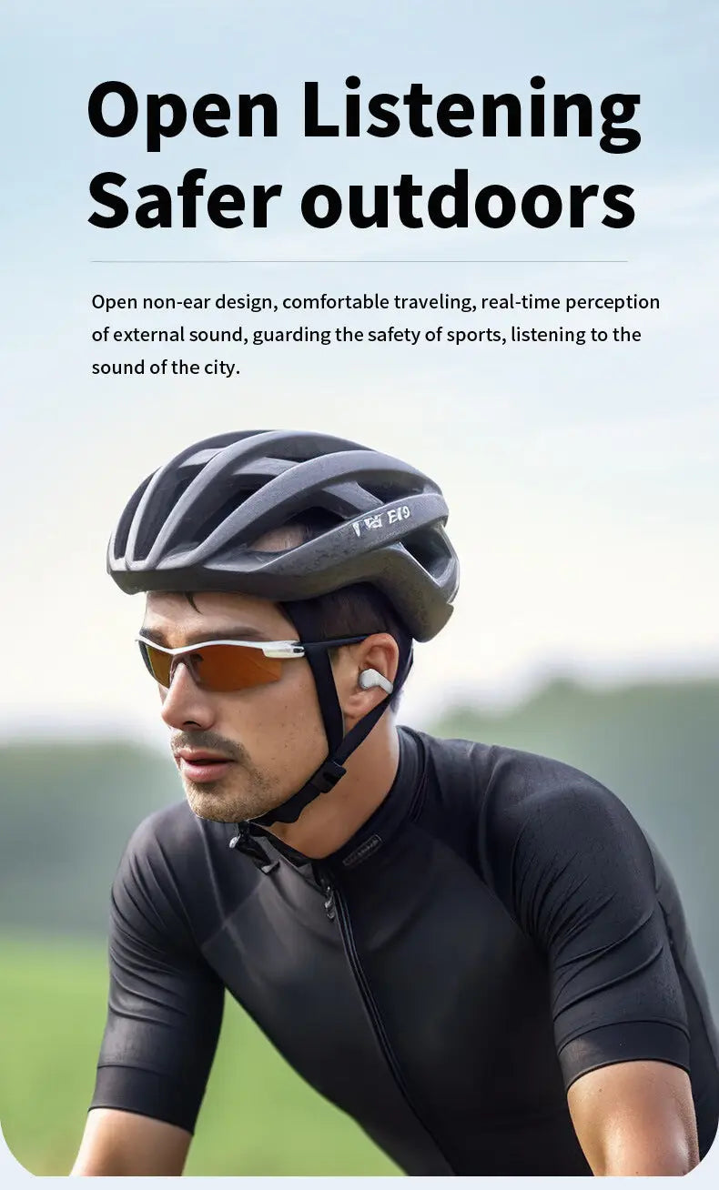 Original OWS Clip-On Wireless Earphones - Low Latency, ENC Noise-Canceling Bluetooth Headset for Gaming Gomuto
