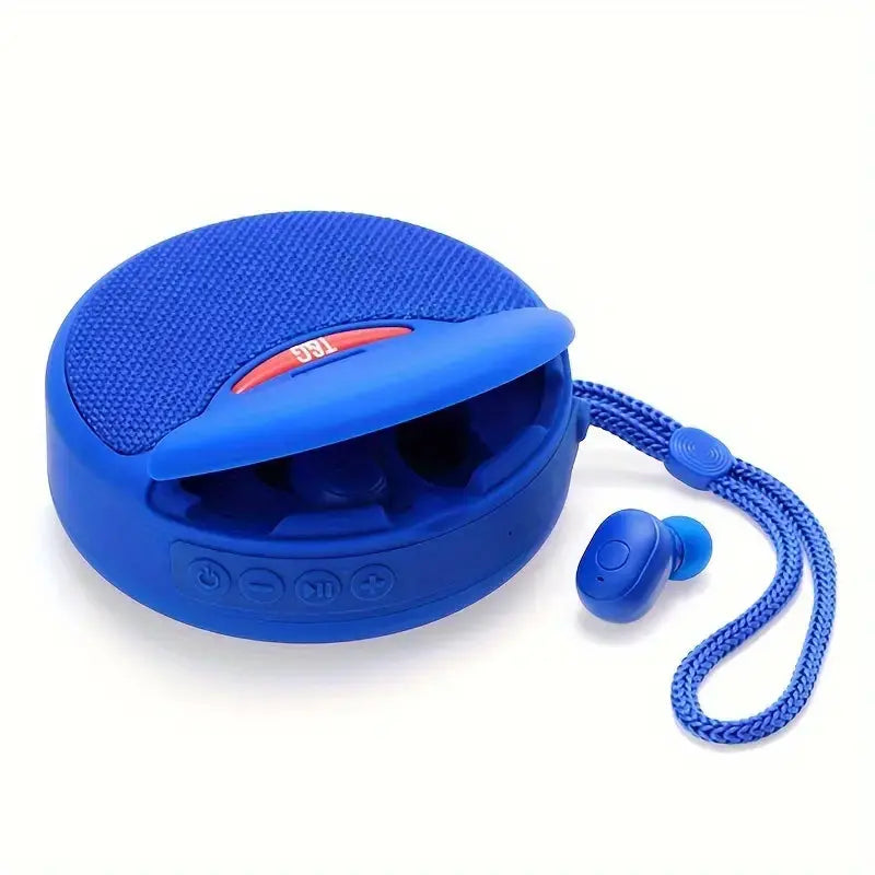 Outdoor Portable Bluetooth Speaker with Integrated Headset - 3D Stereo Subwoofer, FM Radio, TF Card Support Gomuto