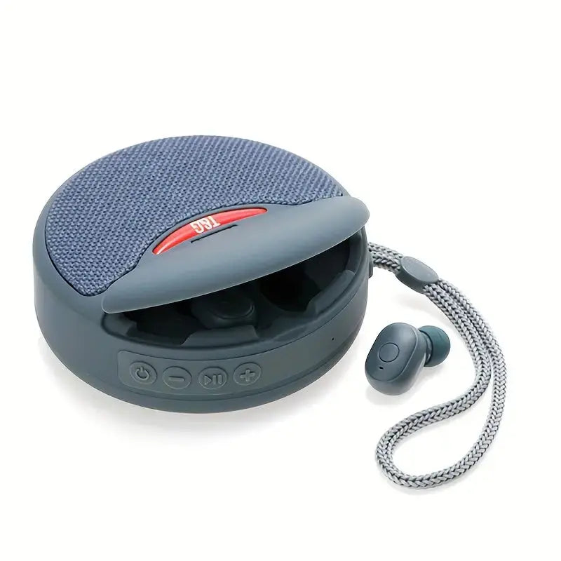 Outdoor Portable Bluetooth Speaker with Integrated Headset - 3D Stereo Subwoofer, FM Radio, TF Card Support Gomuto