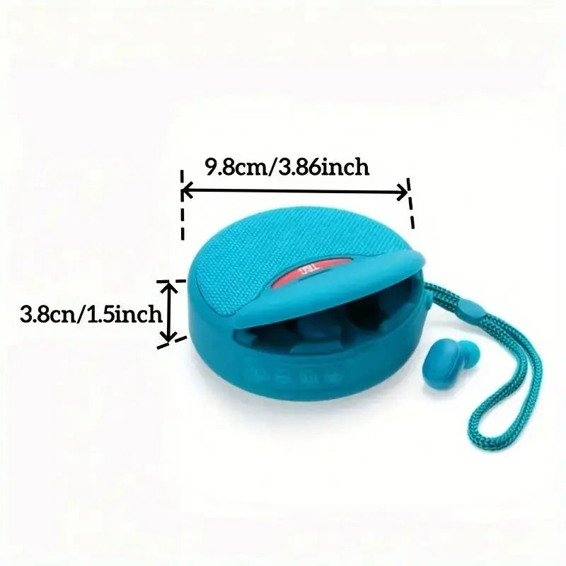 Outdoor Portable Bluetooth Speaker with Integrated Headset - 3D Stereo Subwoofer, FM Radio, TF Card Support Gomuto
