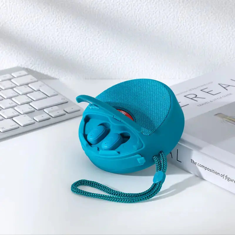 Outdoor Portable Bluetooth Speaker with Integrated Headset - 3D Stereo Subwoofer, FM Radio, TF Card Support Gomuto