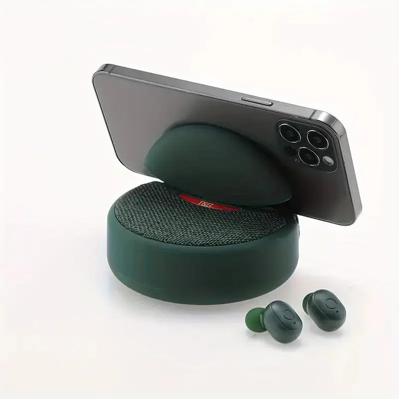Outdoor Portable Bluetooth Speaker with Integrated Headset - 3D Stereo Subwoofer, FM Radio, TF Card Support Gomuto