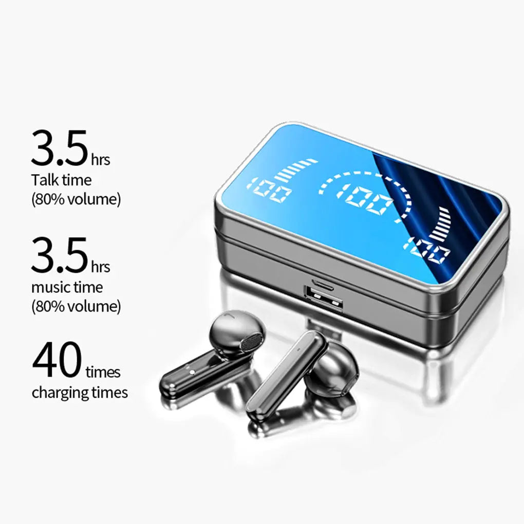 S20 Wireless Bluetooth In-Ear Earphones - Long Standby, LED Stereo Audio, Sports Earbuds with Mic Gomuto