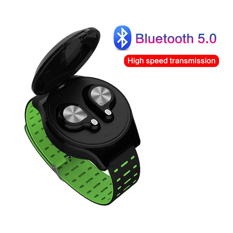 Wireless Bluetooth Wrist Strap Headset - HiFi Quality, Sports Earbuds Compatible with Apple & Android Gomuto