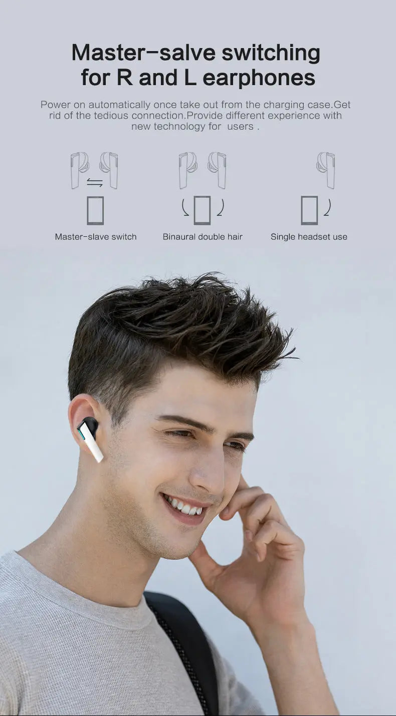Wireless Gaming Bluetooth Headset - Low Latency, Luminous Design, NFC, Voice Control Gomuto