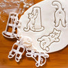 3pcs Cute Cat Shaped Cookie Cutters Cat Shaped Cookie Molds For DIY Baking Cake Fondant Sugar Craft Biscuits Decoration