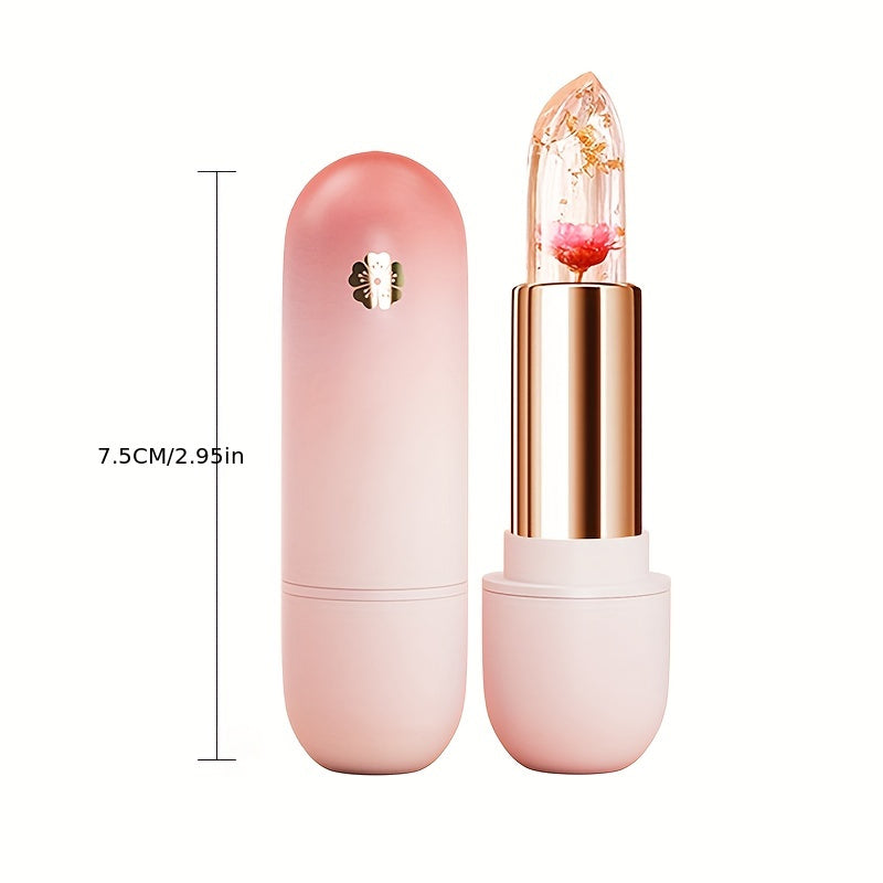 Crystal Petal Jelly Lipstick - Temperature-Responsive Color Change, Hydrating & Nourishing - Perfect Valentine’s Day Gift