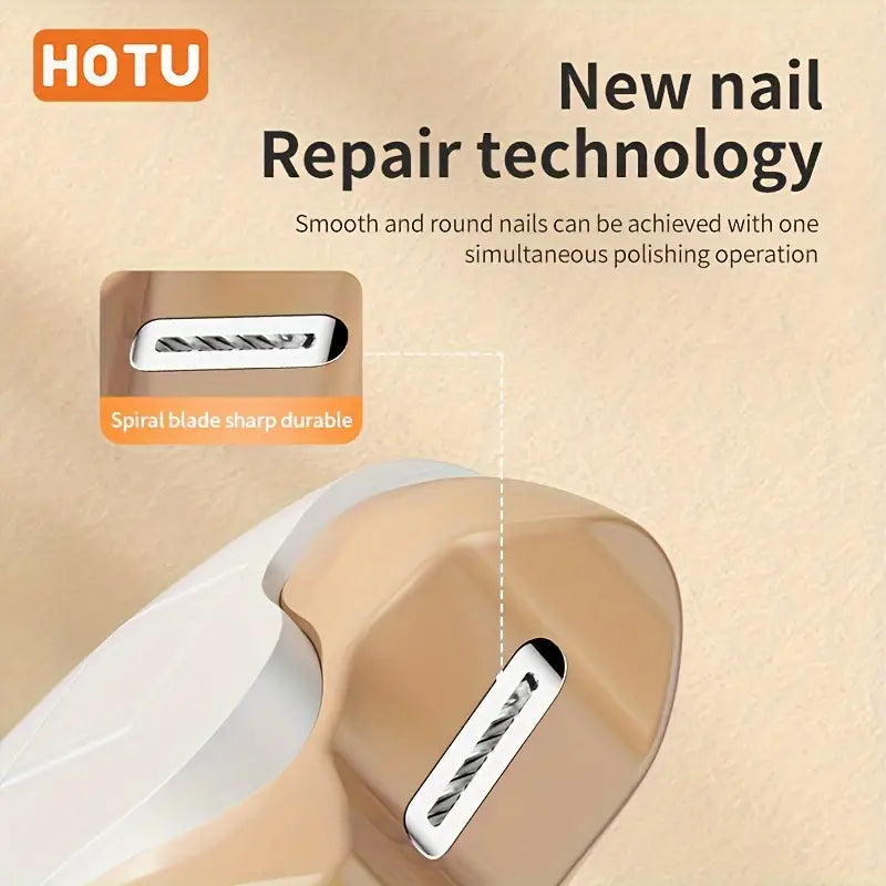 Electric Nail Trimmer, One-Click Operation, Easy Manicure, Smooth Finish, Fine Polishing, Multi-Functional All-in-One Nail Care Machine