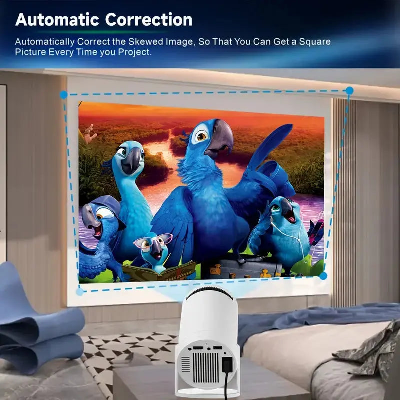 3D Game Projector 2-in-1 F300 Controller Gamepad - Android 11, 5G Wi-Fi, Playstore Access, 4K Portable Mini Home Cinema & Outdoor Projector Gomuto