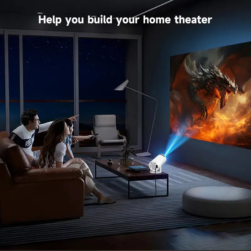 3D Game Projector 2-in-1 F300 Controller Gamepad - Android 11, 5G Wi-Fi, Playstore Access, 4K Portable Mini Home Cinema & Outdoor Projector Gomuto