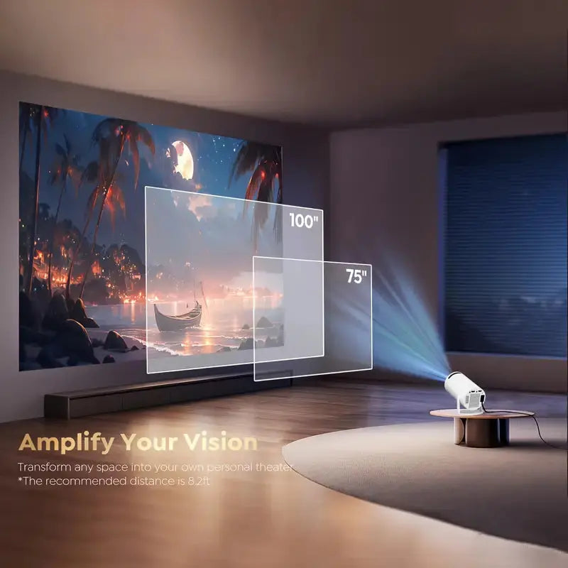 3D Game Projector 2-in-1 F300 Controller Gamepad - Android 11, 5G Wi-Fi, Playstore Access, 4K Portable Mini Home Cinema & Outdoor Projector Gomuto