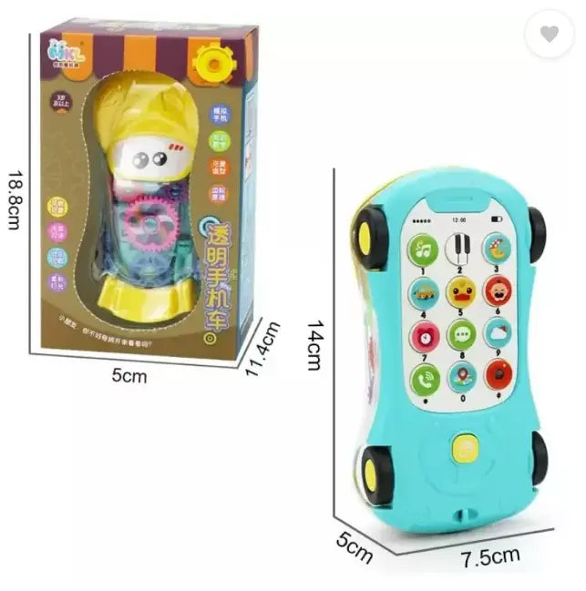 Baby Mini Transparent Phone Car gomuto.com