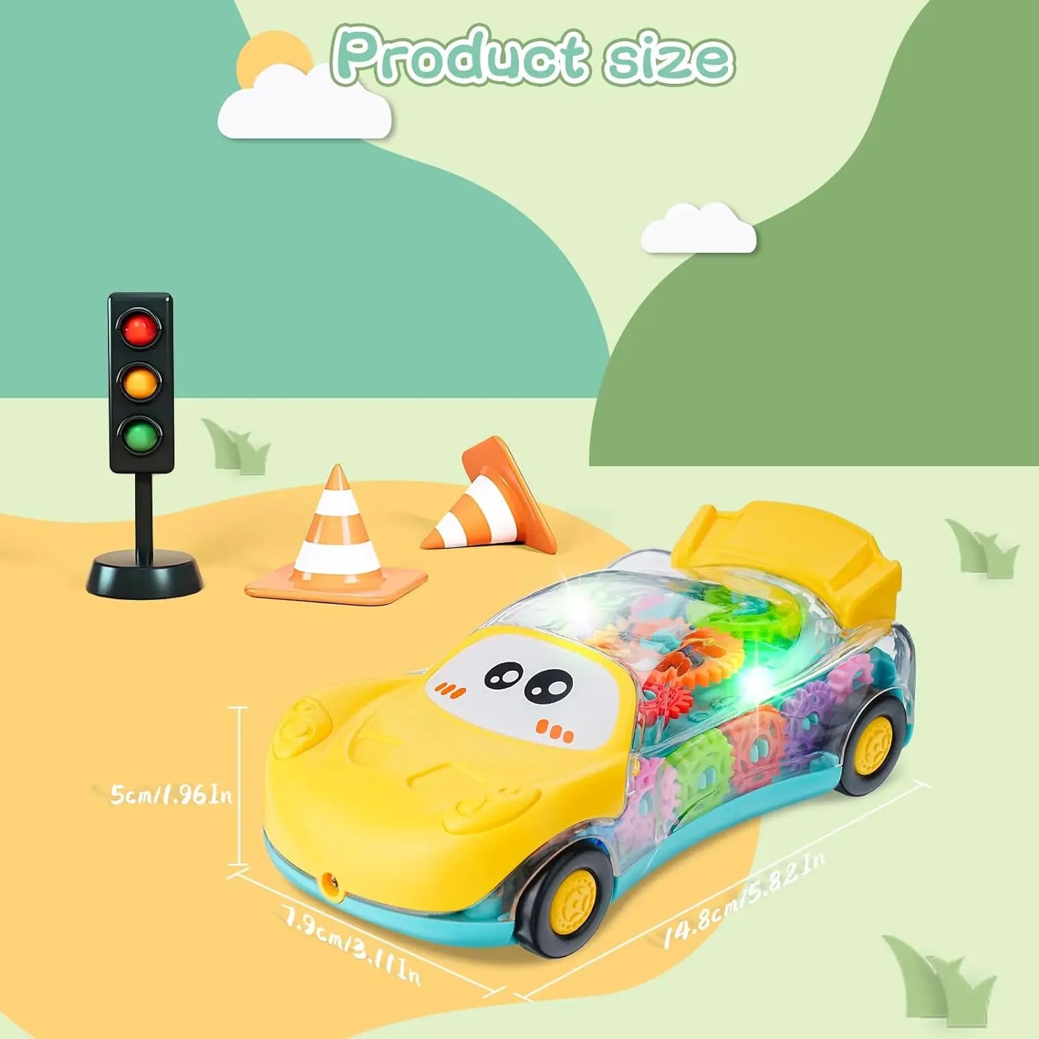 Baby Mini Transparent Phone Car gomuto.com