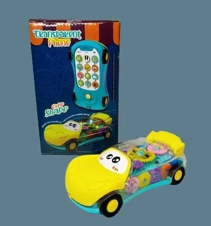 Baby Mini Transparent Phone Car gomuto.com
