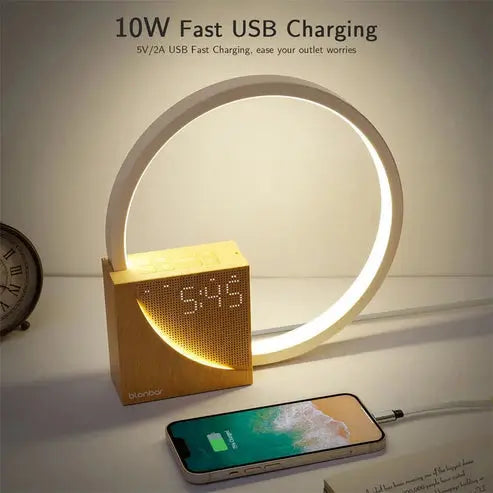 Bedside Lamp Touch Table Lamp With Natural Sounds, Desk Lamp With Alarm Clock, Touch Control 3 Levels Brightness Home Decor gomuto.com