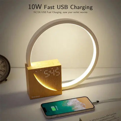 Bedside Lamp Touch Table Lamp With Natural Sounds, Desk Lamp With Alarm Clock, Touch Control 3 Levels Brightness Home Decor gomuto.com