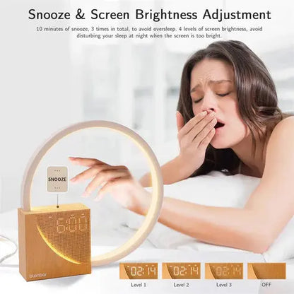 Bedside Lamp Touch Table Lamp With Natural Sounds, Desk Lamp With Alarm Clock, Touch Control 3 Levels Brightness Home Decor gomuto.com