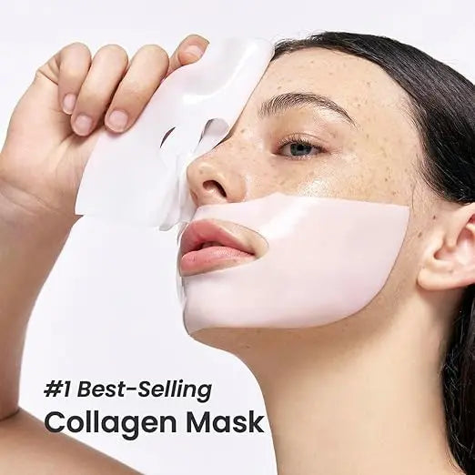 Bio-Collagen Overnight Real Deep Mask with Vitamin E & Nicotinamide, Pore Minimizing, Elasticity Improvement (1 Box = 4 Masks) gomuto.com