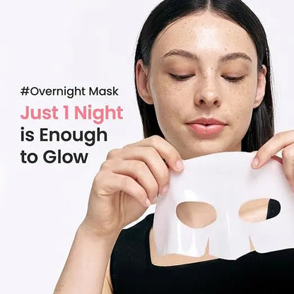 Bio-Collagen Overnight Real Deep Mask with Vitamin E & Nicotinamide, Pore Minimizing, Elasticity Improvement (1 Box = 4 Masks) gomuto.com