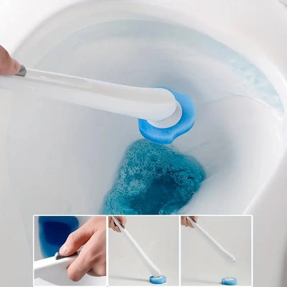 Disposable Toilet Brush Set with Holder – Includes 12 Flushable Cleaning Heads gomuto.com