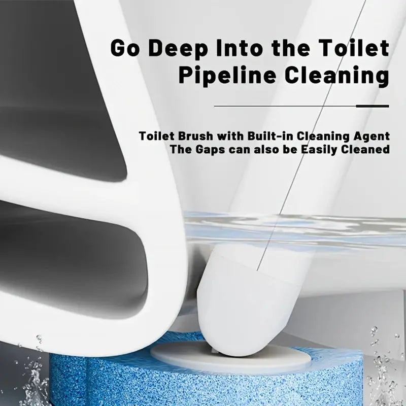 Disposable Toilet Brush Set with Holder – Includes 12 Flushable Cleaning Heads gomuto.com