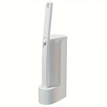 Disposable Toilet Brush Set with Holder – Includes 12 Flushable Cleaning Heads gomuto.com