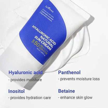 Hyaluronic Acid Natural Sunscreen SPF 50 Daily Broad-Spectrum Protection | 50ml gomuto.com
