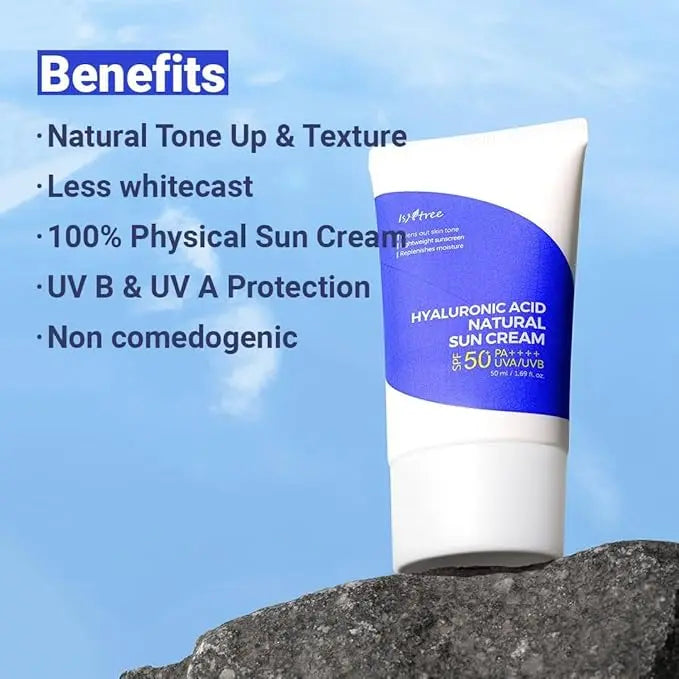 Hyaluronic Acid Natural Sunscreen SPF 50 Daily Broad-Spectrum Protection | 50ml gomuto.com
