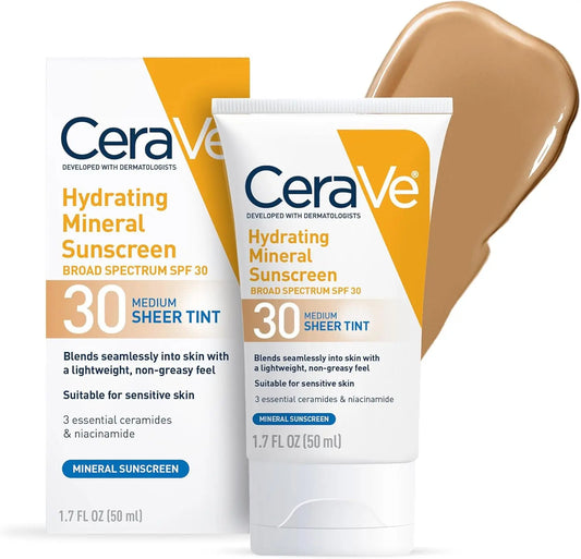 Hydrating Tinted Mineral Sunscreen SPF 30 – Sheer Medium Tint Daily Face Protection | 50ml gomuto.com