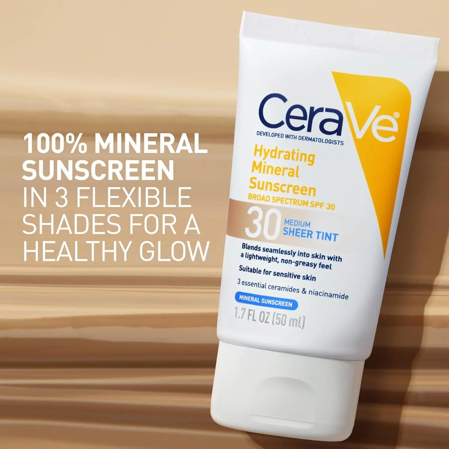 Hydrating Tinted Mineral Sunscreen SPF 30 – Sheer Medium Tint Daily Face Protection | 50ml gomuto.com