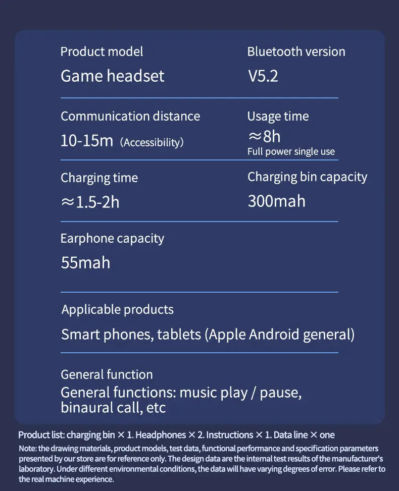 N35 Gaming Bluetooth Wireless In-Ear Headset - Noise Reduction, Stereo Sound, Voice Control Gomuto
