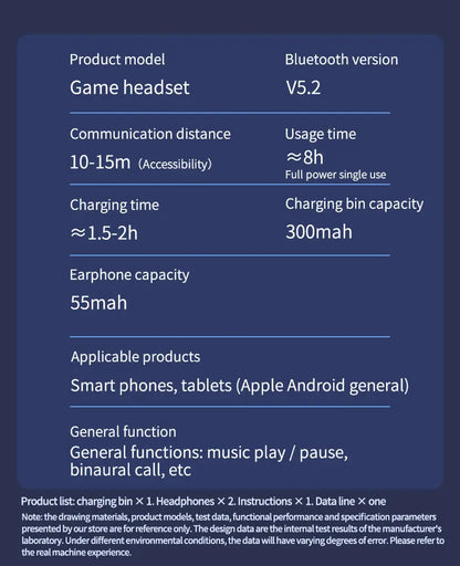 N35 Gaming Bluetooth Wireless In-Ear Headset - Noise Reduction, Stereo Sound, Voice Control Gomuto
