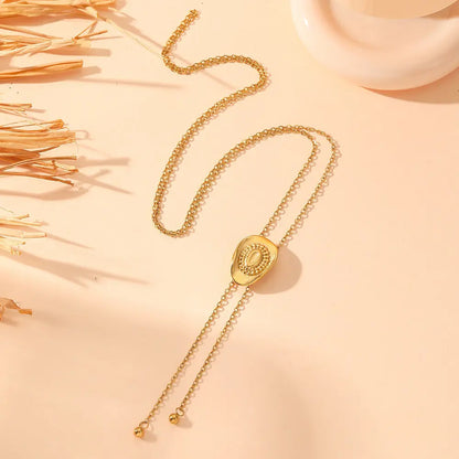 Pull Sweater Chain Titanium Steel Hat Steel Ball Tassel Pull Necklace Ornament gomuto.com
