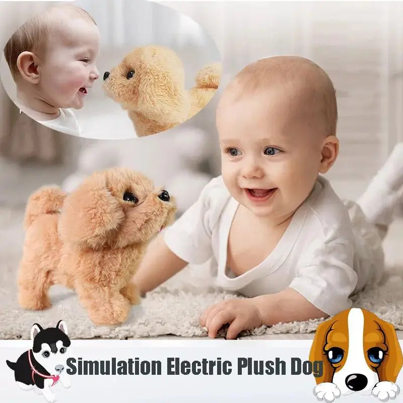 Interactive Plush Toy Dog - Walks, Barks, and Wags Tail - Engaging Playmate for Children