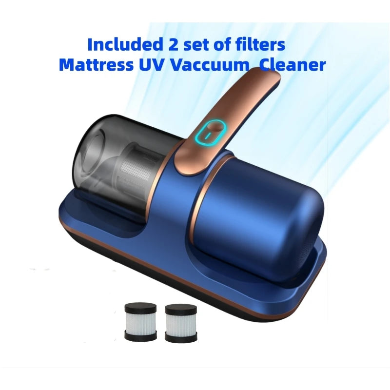 Powerful Cordless UV Vacuum - Handheld Deep Cleaning Mattress Vacuum with UV Lamp, Ideal for Bedding, Sofas, and Carpets