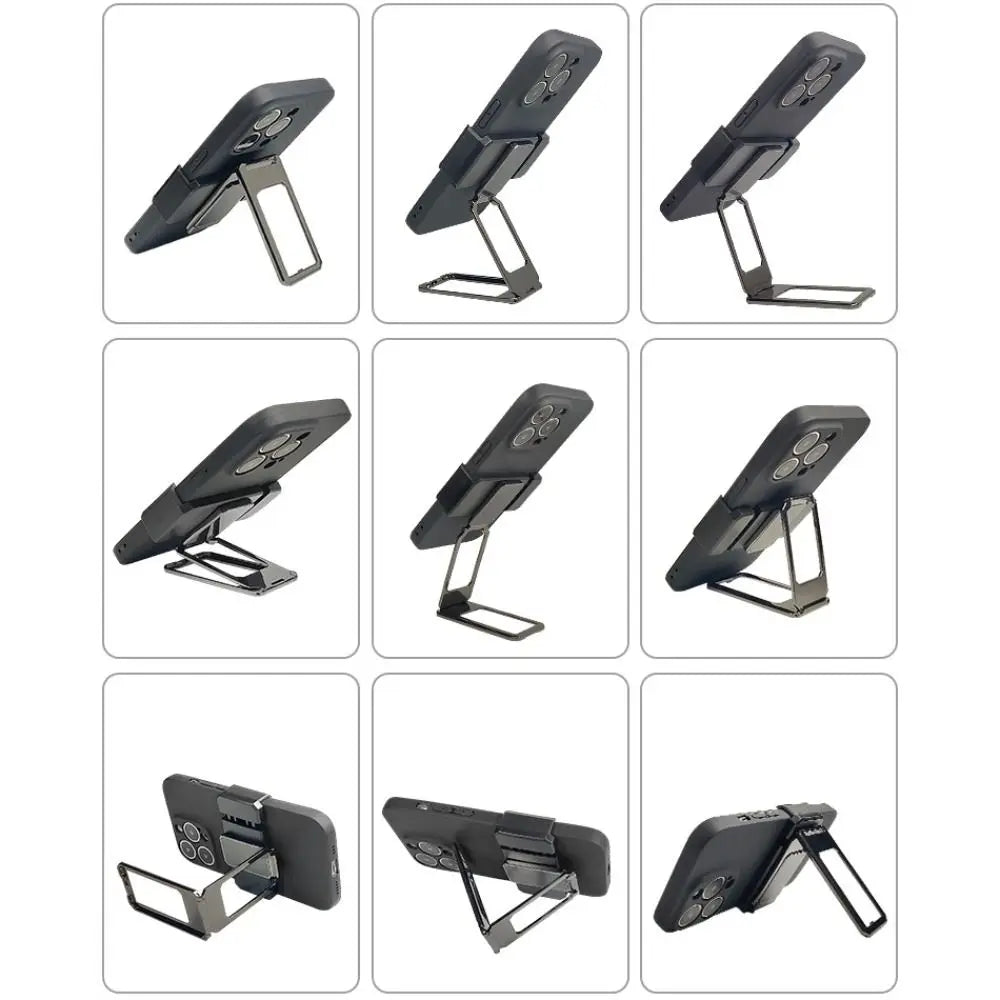 360° Folding Bracket Back Clip Phone Holder - Fully Adjustable & Foldable Stand for All Phones and Switch