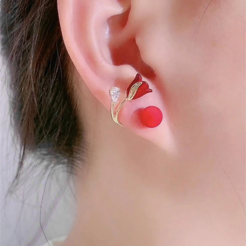 Tulip Flower Earrings - Versatile and Elegant Floral Jewelry for All Occasions