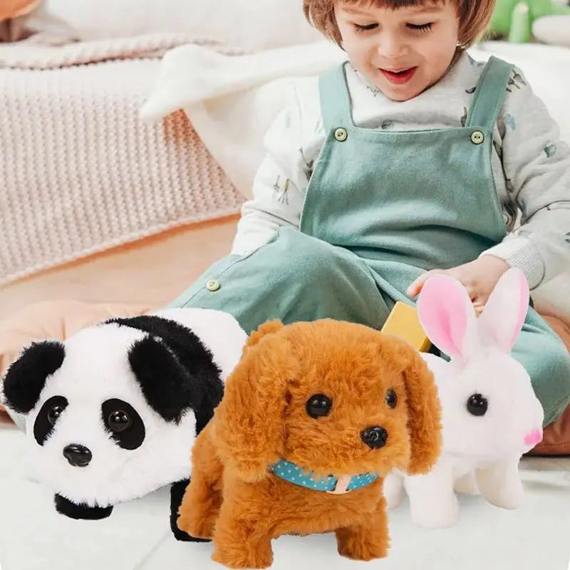 Interactive Plush Toy Dog - Walks, Barks, and Wags Tail - Engaging Playmate for Children