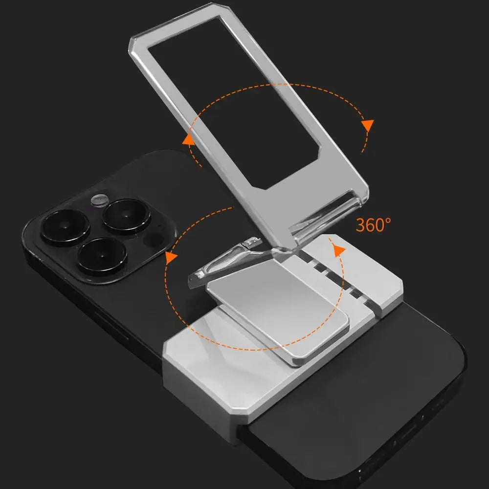 360° Folding Bracket Back Clip Phone Holder - Fully Adjustable & Foldable Stand for All Phones and Switch