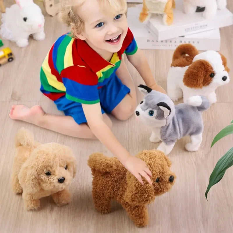 Interactive Plush Toy Dog - Walks, Barks, and Wags Tail - Engaging Playmate for Children