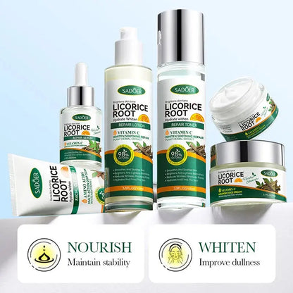 SADOER Licorice Root Whitening Skincare Set – Glow Naturally with Herbal Power 🌿 gomuto.com