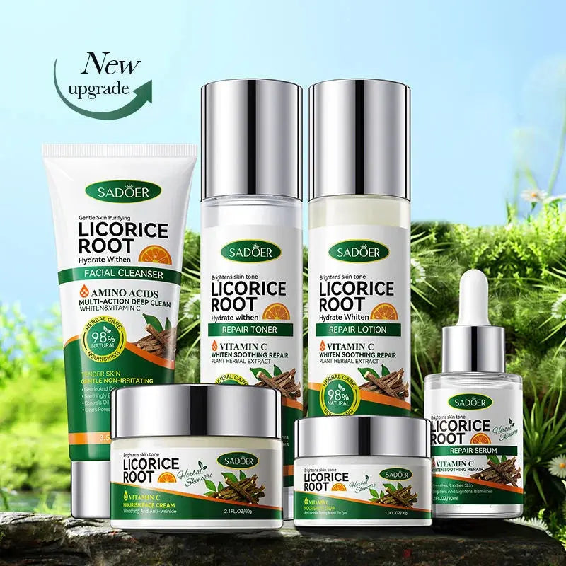SADOER Licorice Root Whitening Skincare Set – Glow Naturally with Herbal Power 🌿 gomuto.com